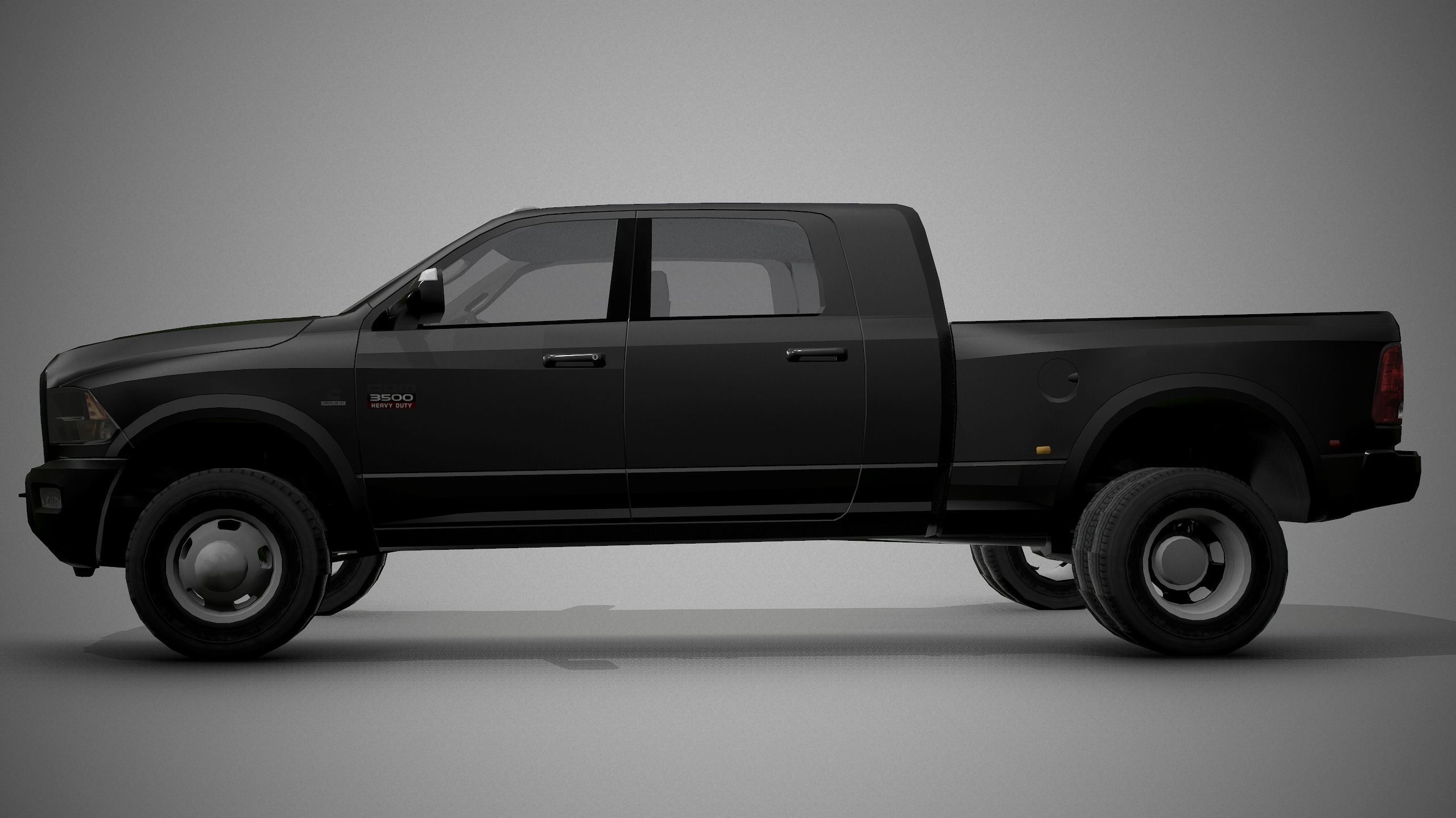 Ram 3500 Low-poly 3D model_13