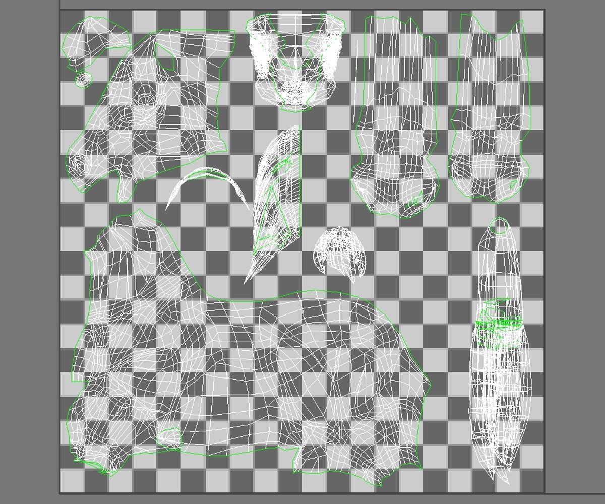 Horse figurine Low-poly 3D model_8