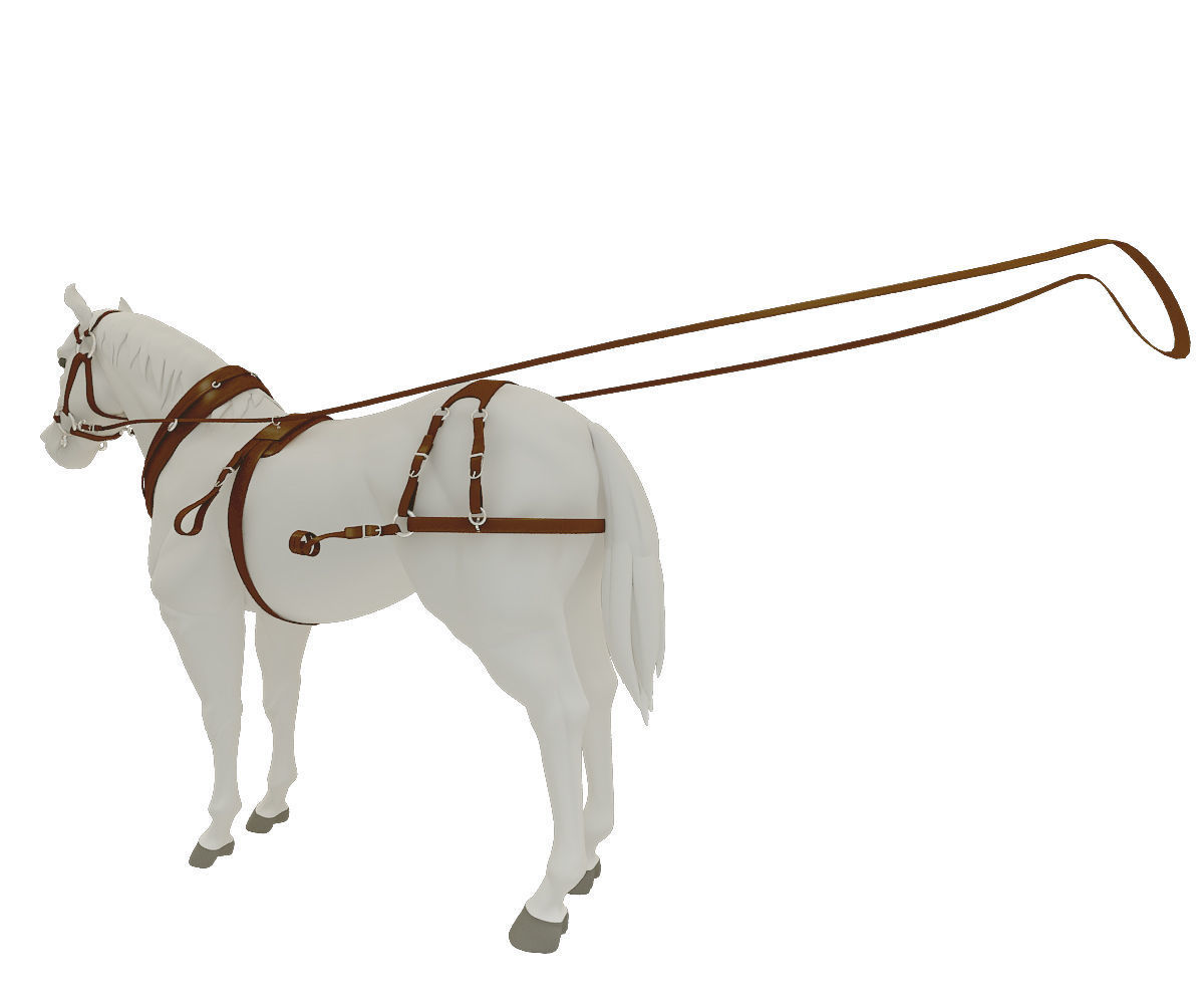 Horse figurine Low-poly 3D model_2