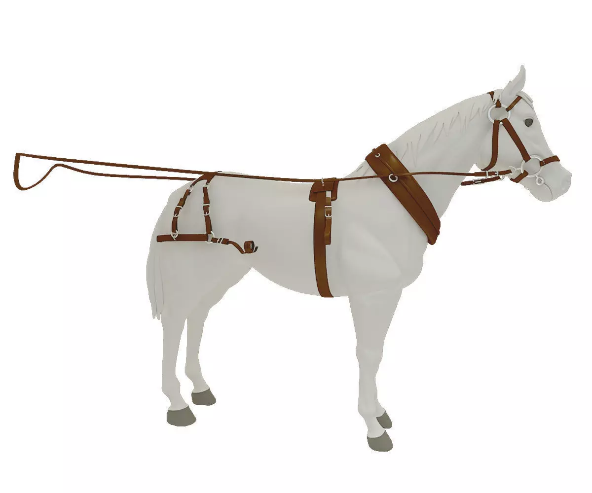 Horse figurine Low-poly 3D model_0