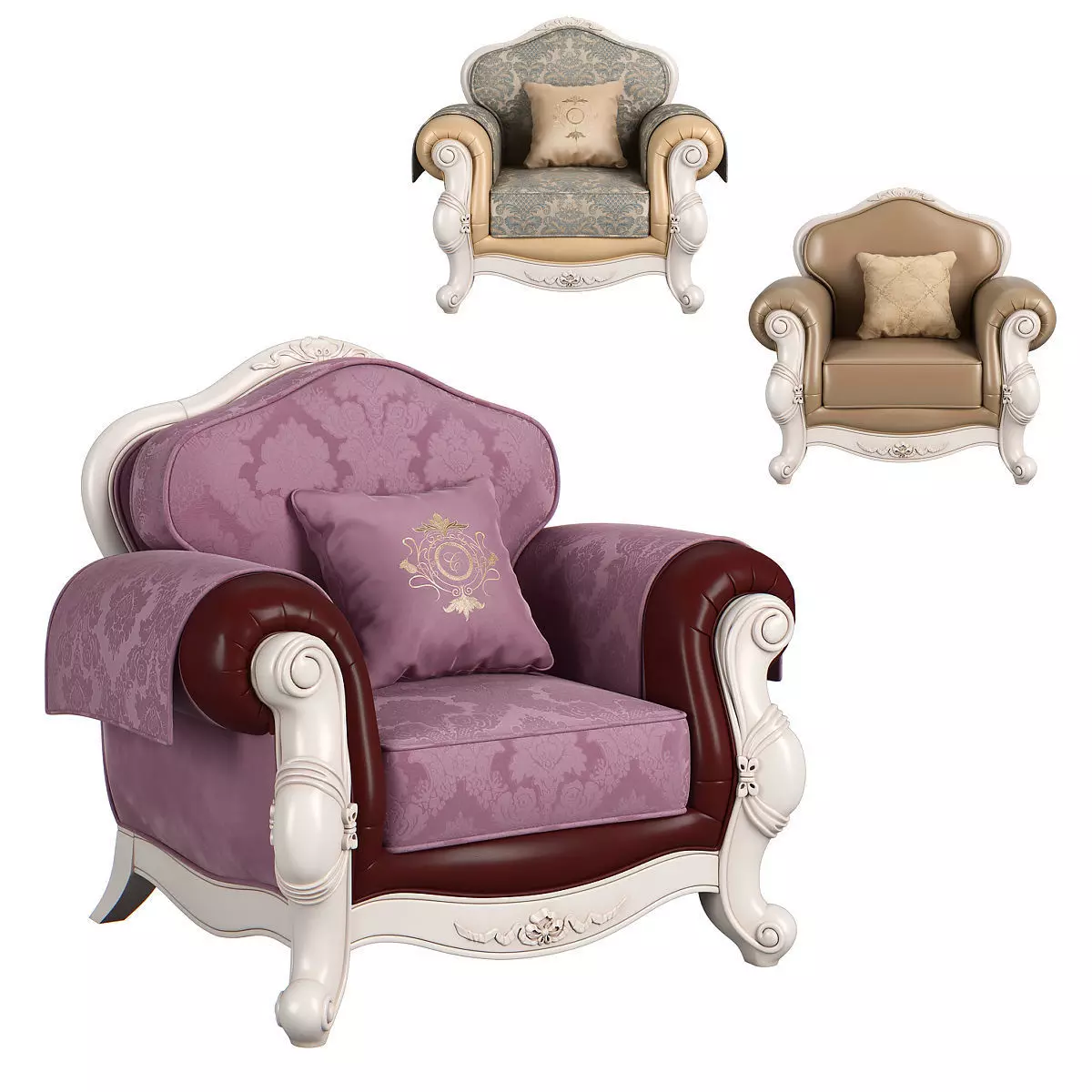 230 Carpenter Sofa C 1 seat 1220x974x1020 3D model