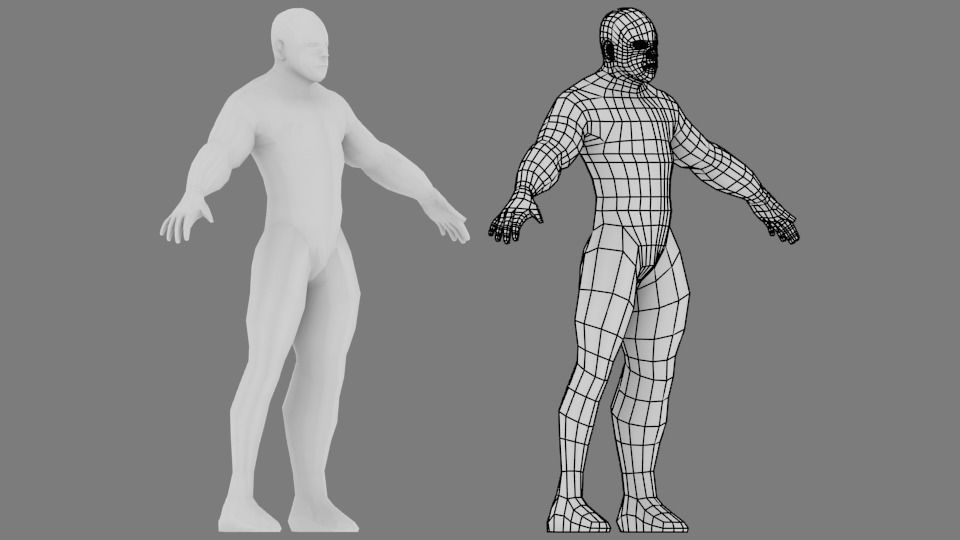 Low poly Man Low poly Male free Free low-poly 3D model_2