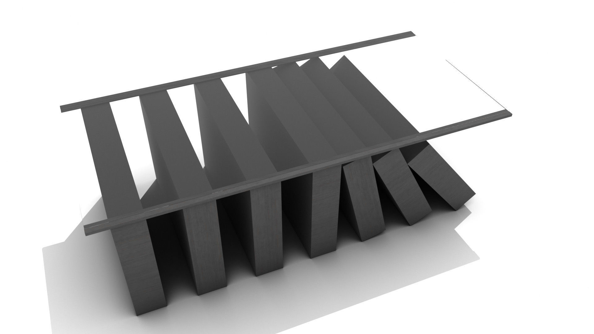Falling Dominoes Coffee Table Low-poly 3D model_2