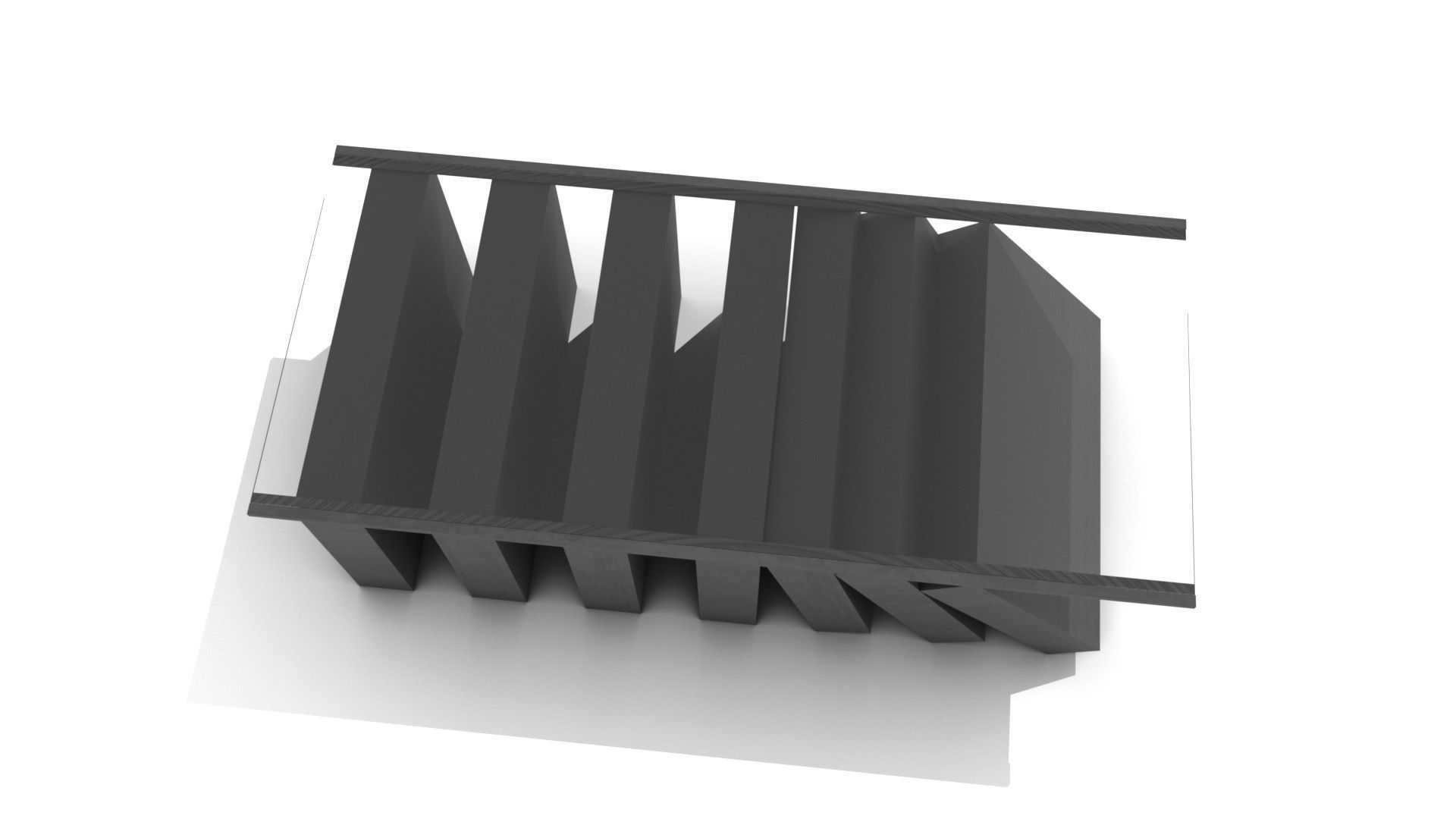 Falling Dominoes Coffee Table Low-poly 3D model_1