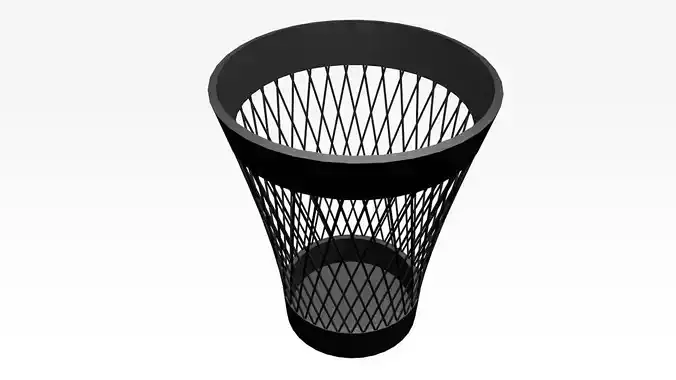 Bin 3D model wire basket
