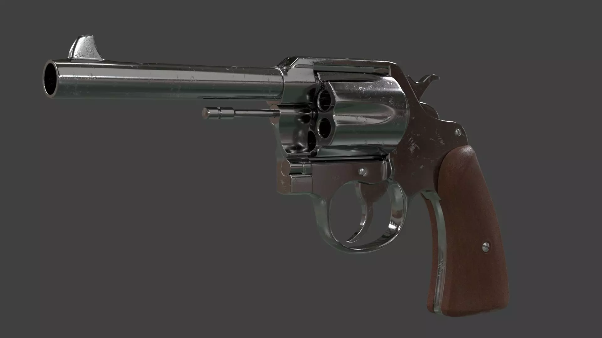 Colt 1917 Low-poly 3D model_0