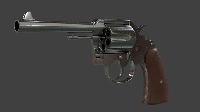 Colt 1917 Low-poly 3D model