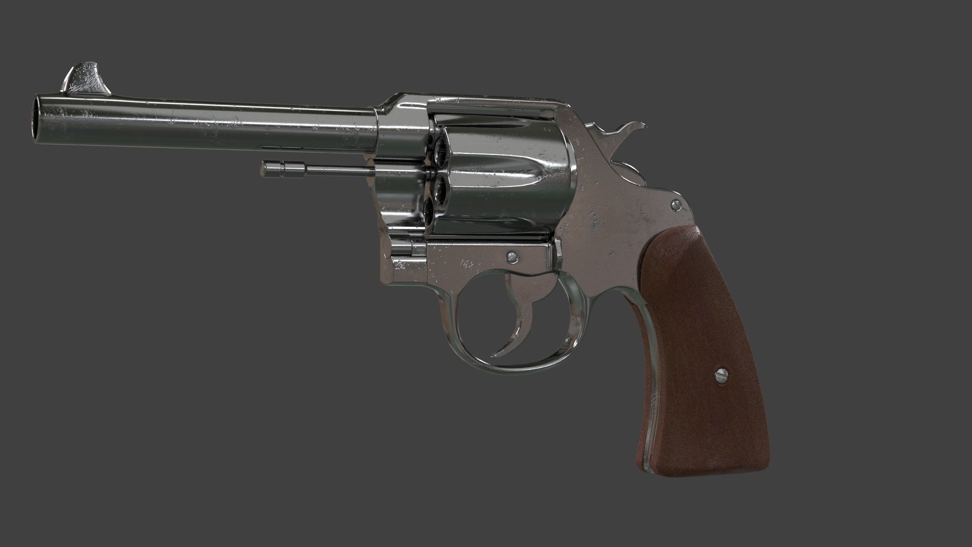 Colt 1917 Low-poly 3D model_2
