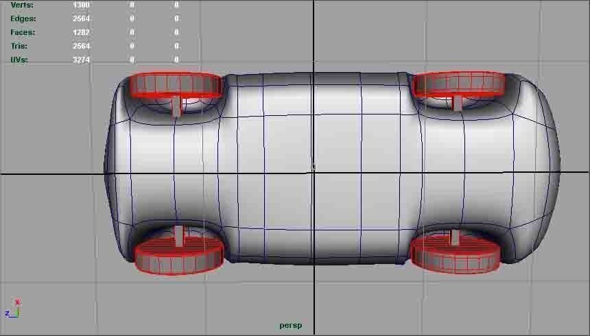 Car Concept Body Mercedes and Google AAA Low-poly 3D model_8