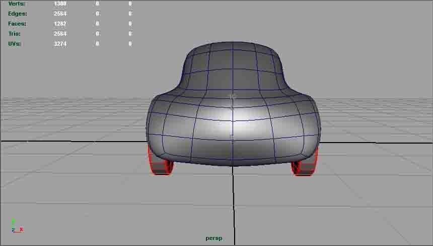 Car Concept Body Mercedes and Google AAA Low-poly 3D model_6