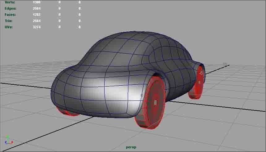 Car Concept Body Mercedes and Google AAA Low-poly 3D model_3