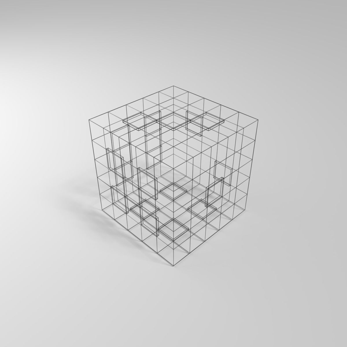 Glass Dice Low-poly 3D model_3
