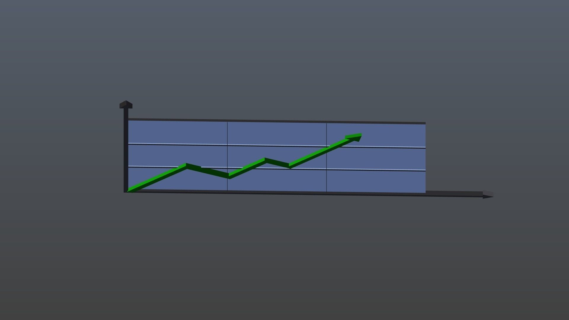 Low poly growth pattern Low-poly 3D model_1