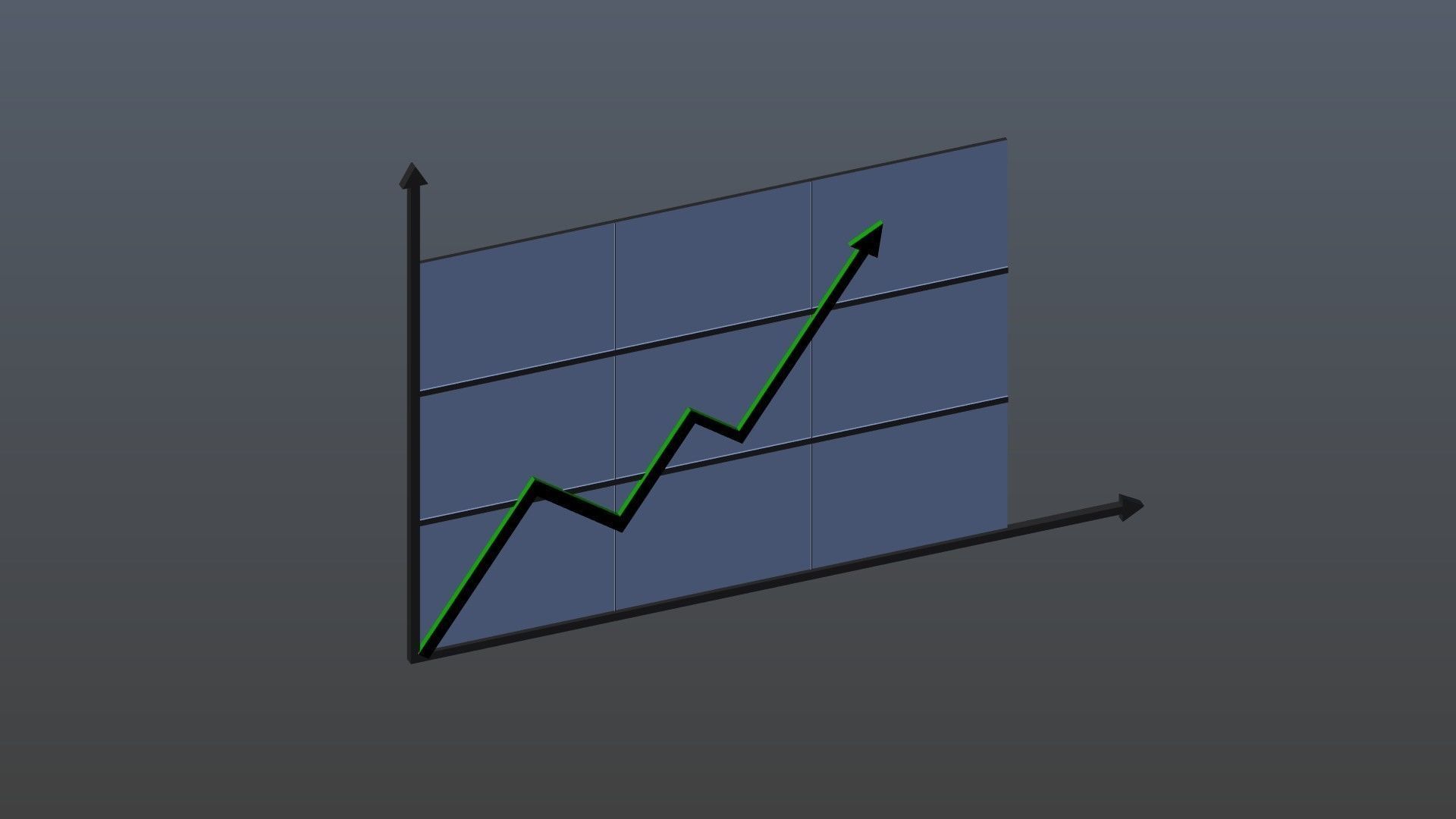 Low poly growth pattern Low-poly 3D model_2