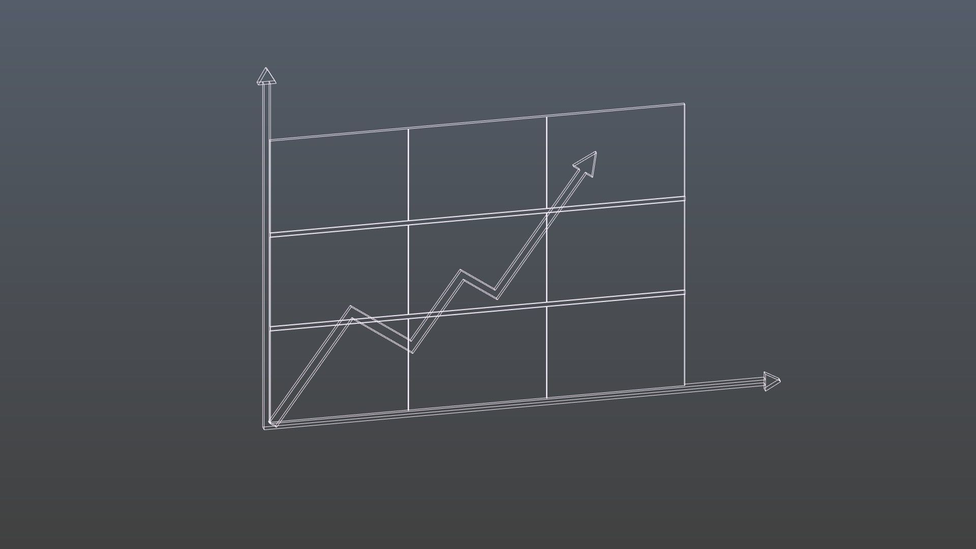 Low poly growth pattern Low-poly 3D model_9