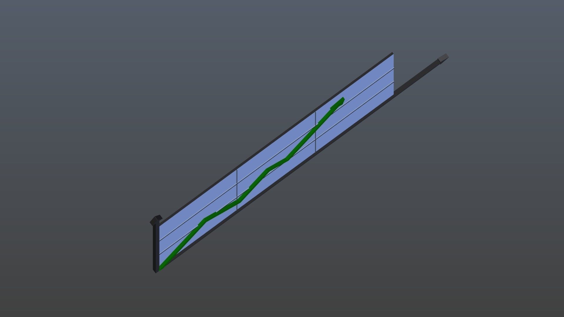 Low poly growth pattern Low-poly 3D model_5