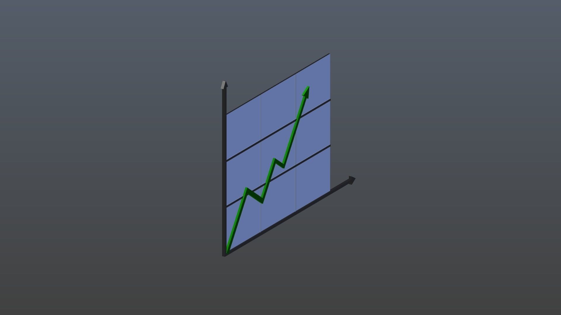 Low poly growth pattern Low-poly 3D model_6