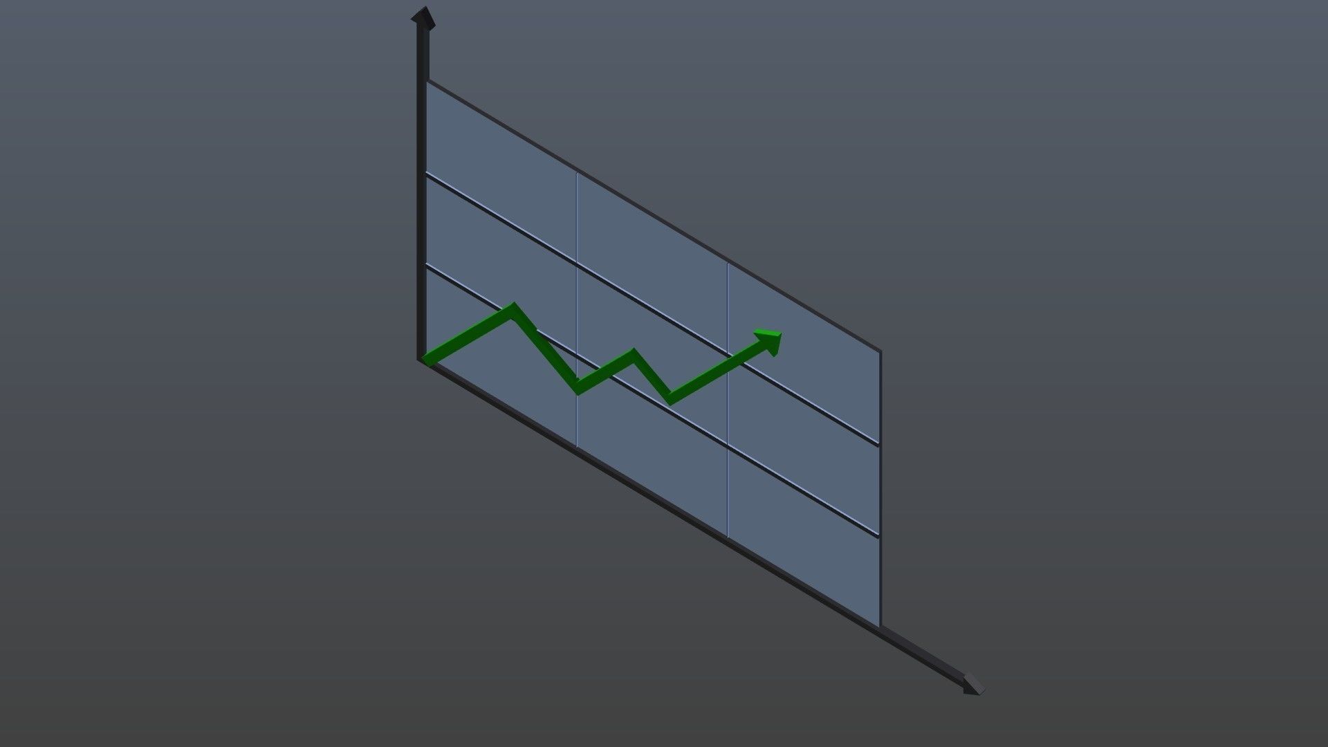 Low poly growth pattern Low-poly 3D model_4