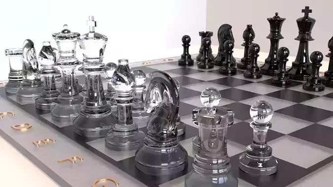 Glass Chess Set