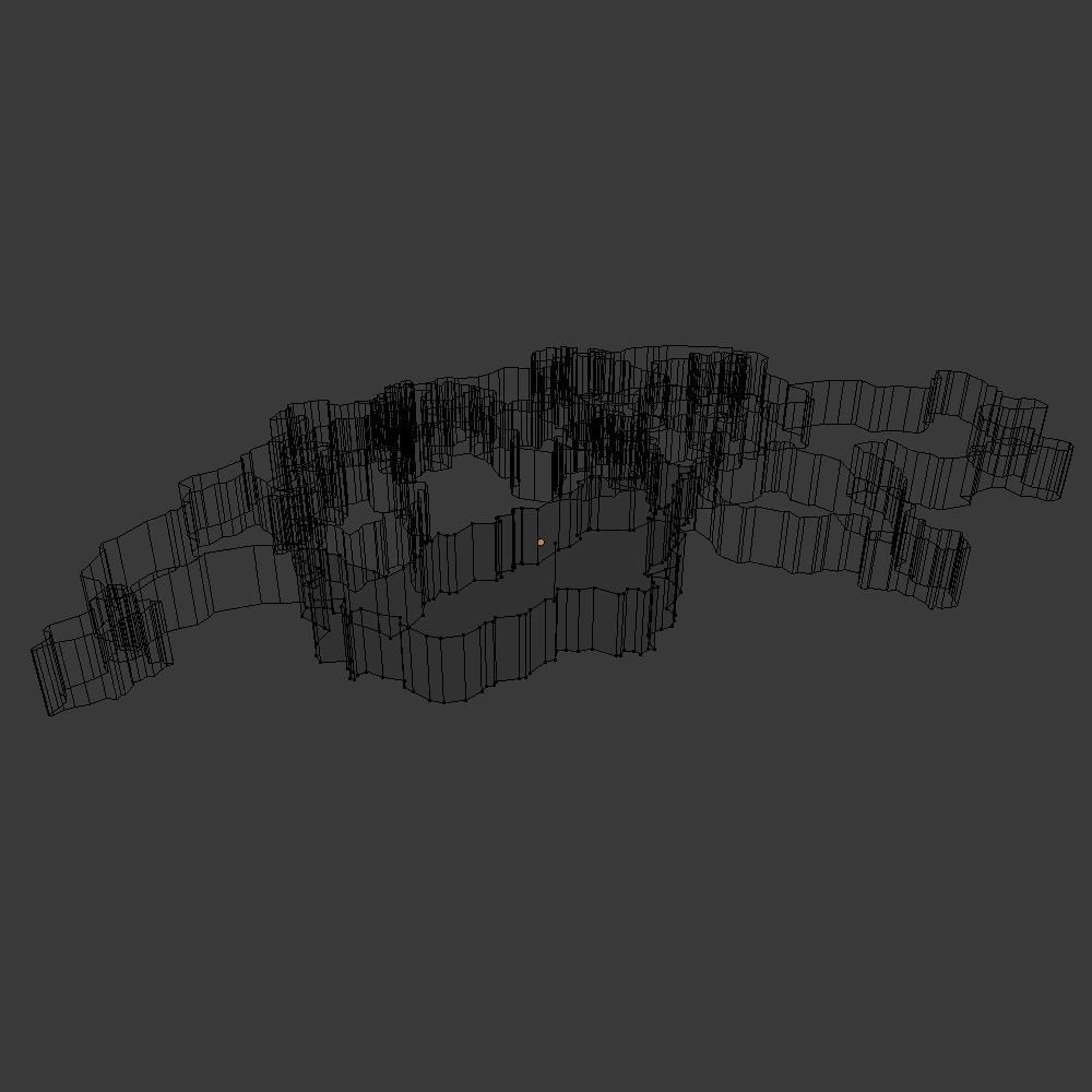 Map of Switzerland Low-poly 3D model_6