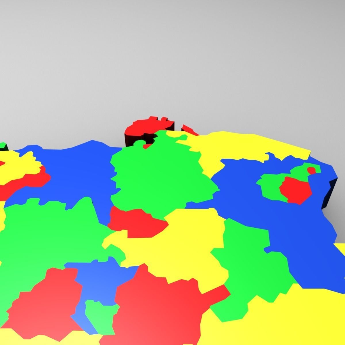 Map of Switzerland Low-poly 3D model_3