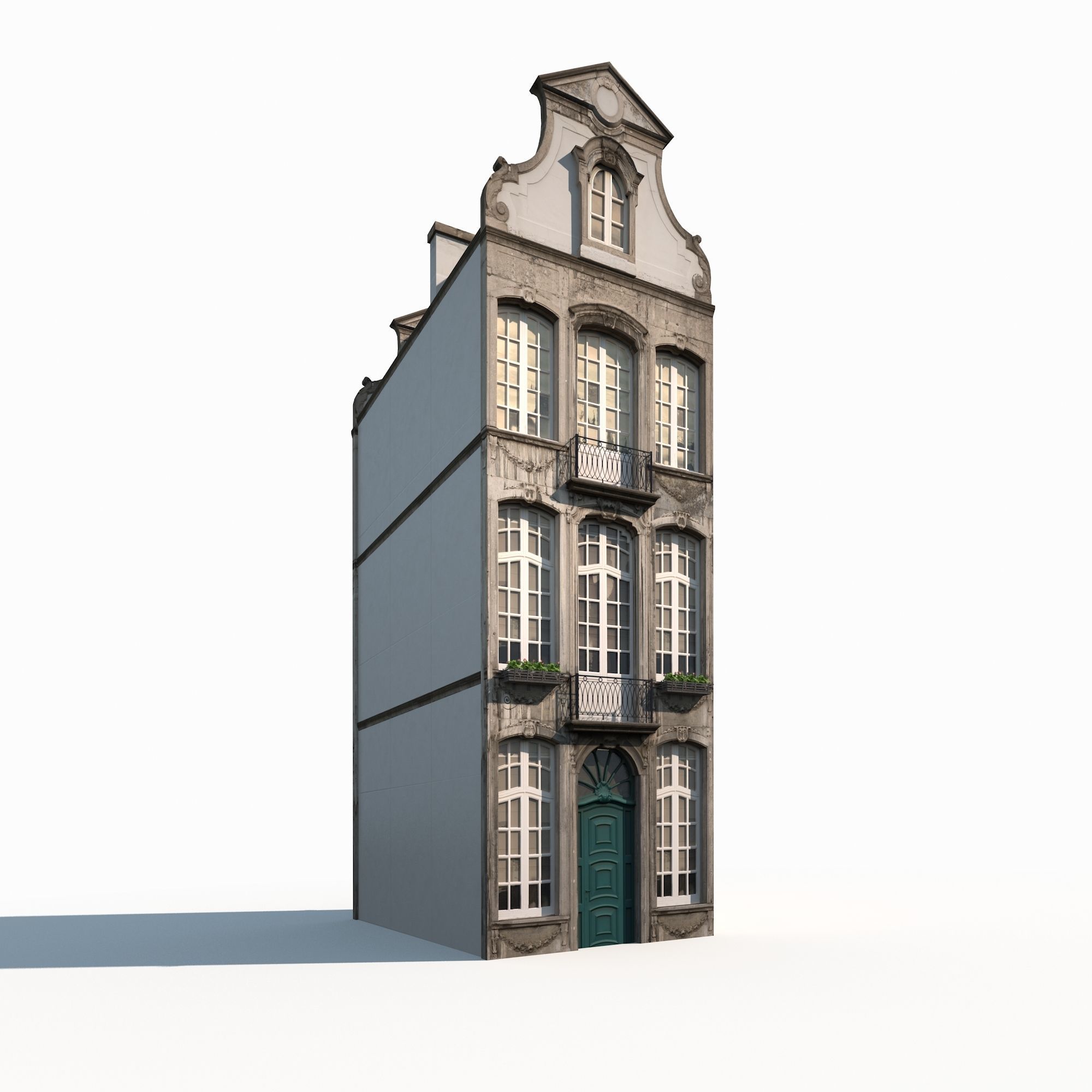 Apartment Buildings BUNDLE Low Poly Low-poly 3D model_9