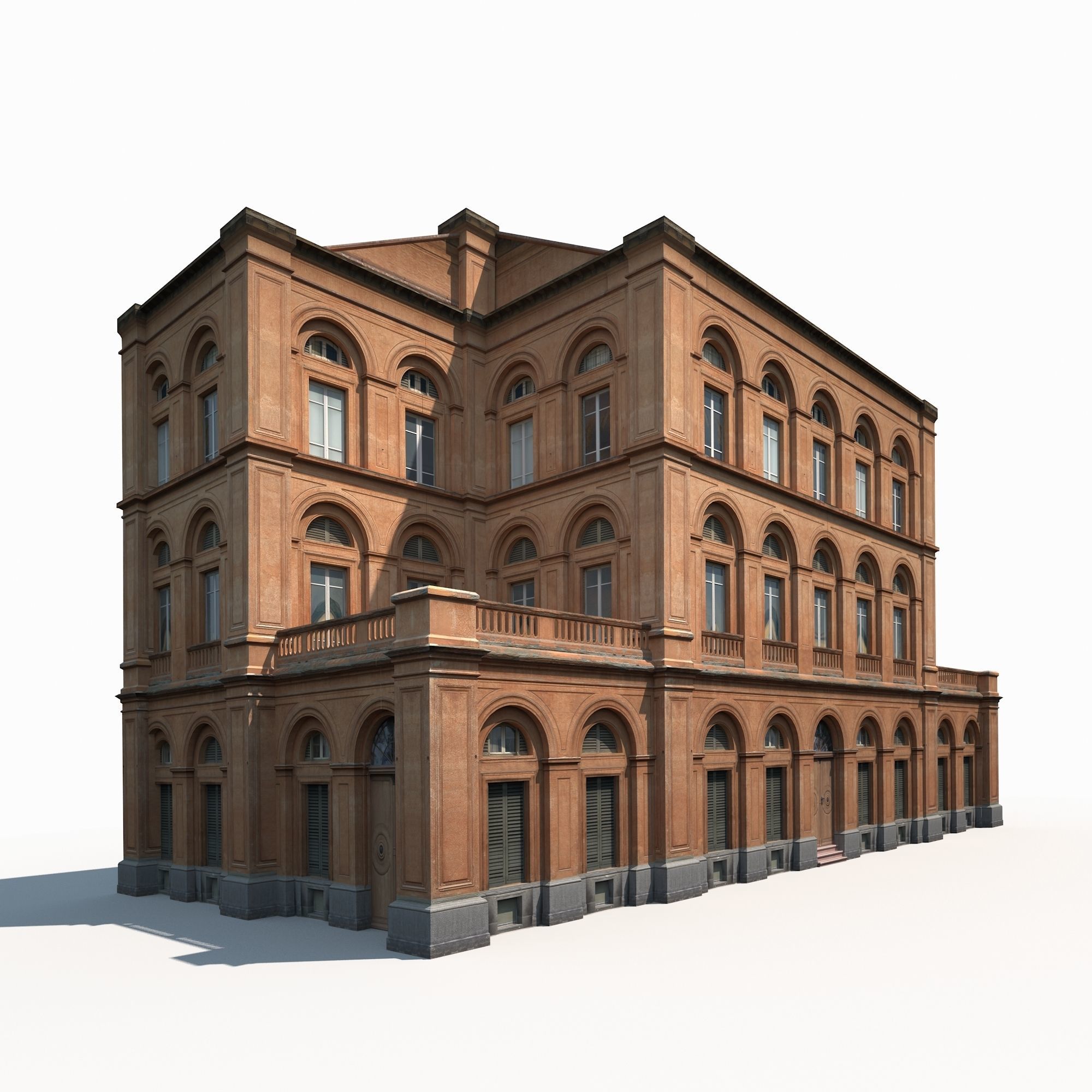 Apartment Buildings BUNDLE Low Poly Low-poly 3D model_8