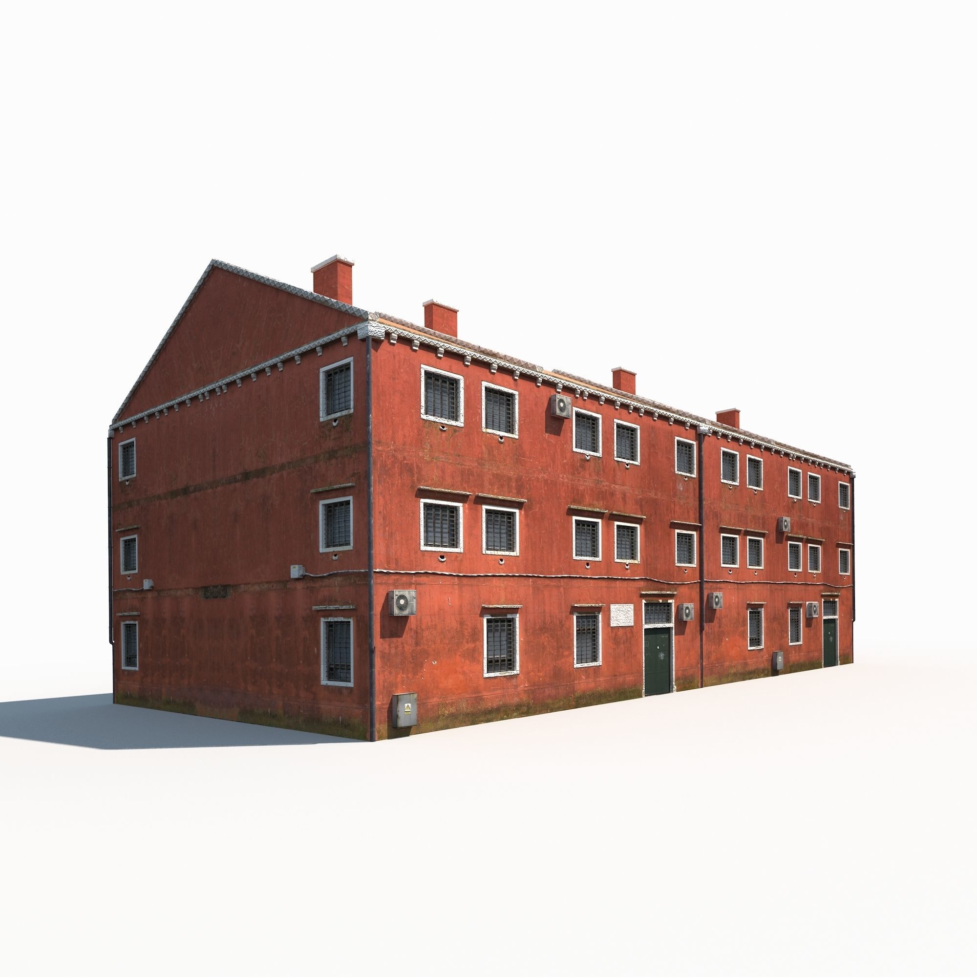 Apartment Buildings BUNDLE Low Poly Low-poly 3D model_11