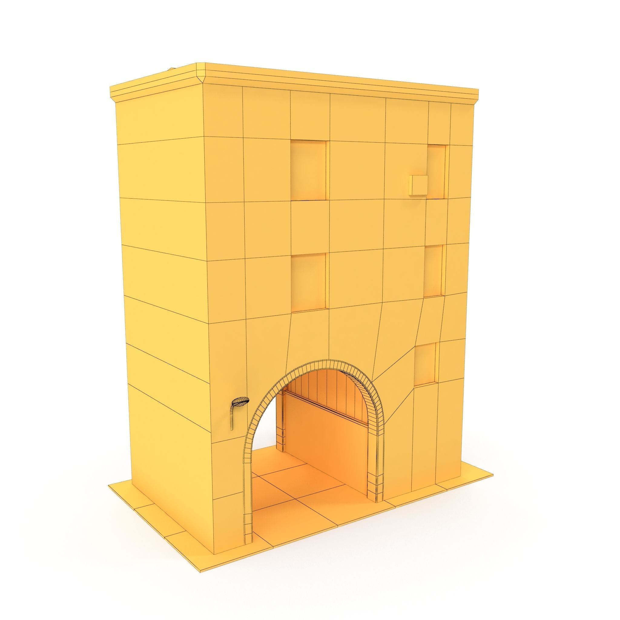 Apartment Buildings BUNDLE Low Poly Low-poly 3D model_14