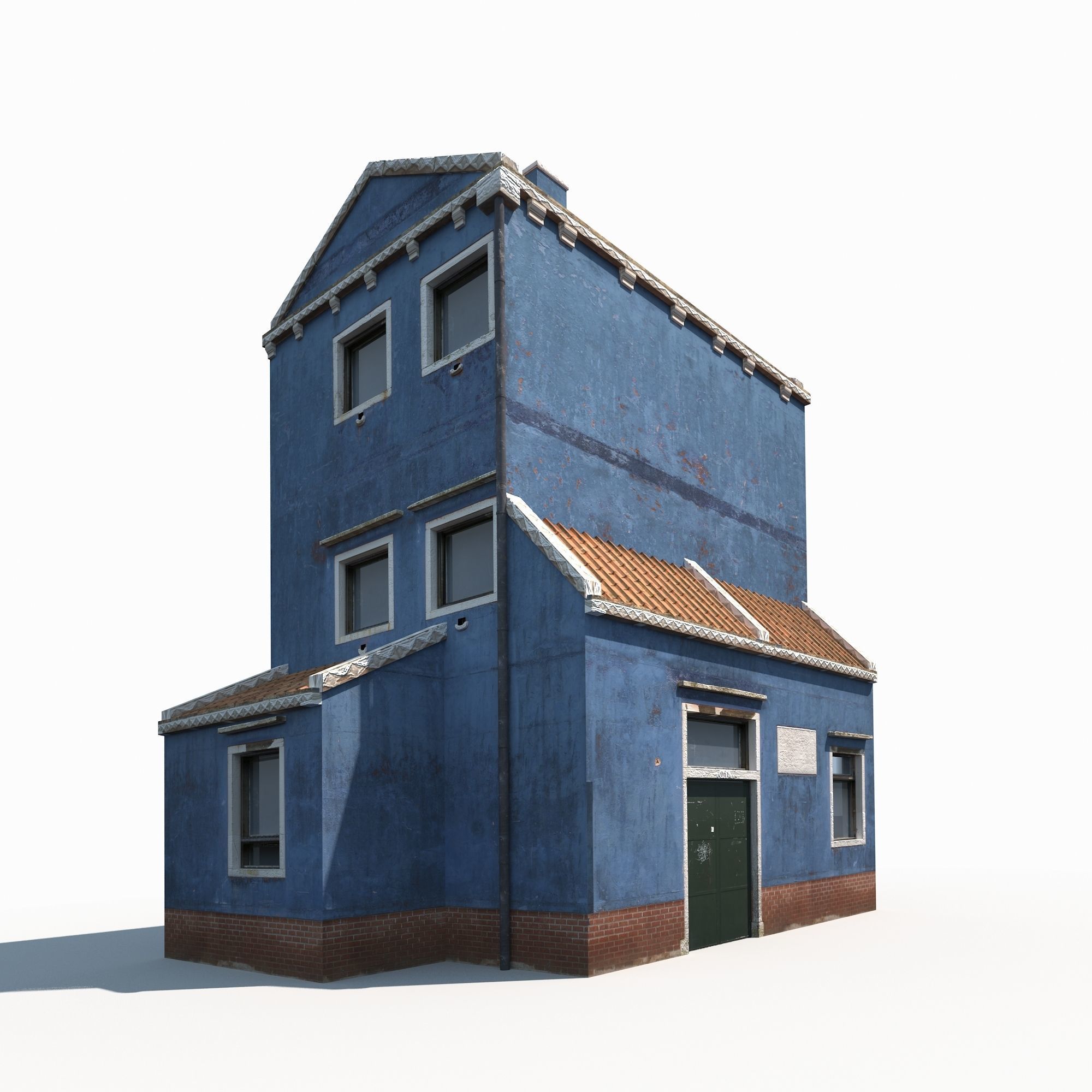Apartment Buildings BUNDLE Low Poly Low-poly 3D model_10
