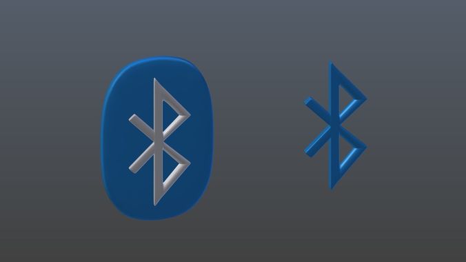 Symbols of bluetooth 3D model