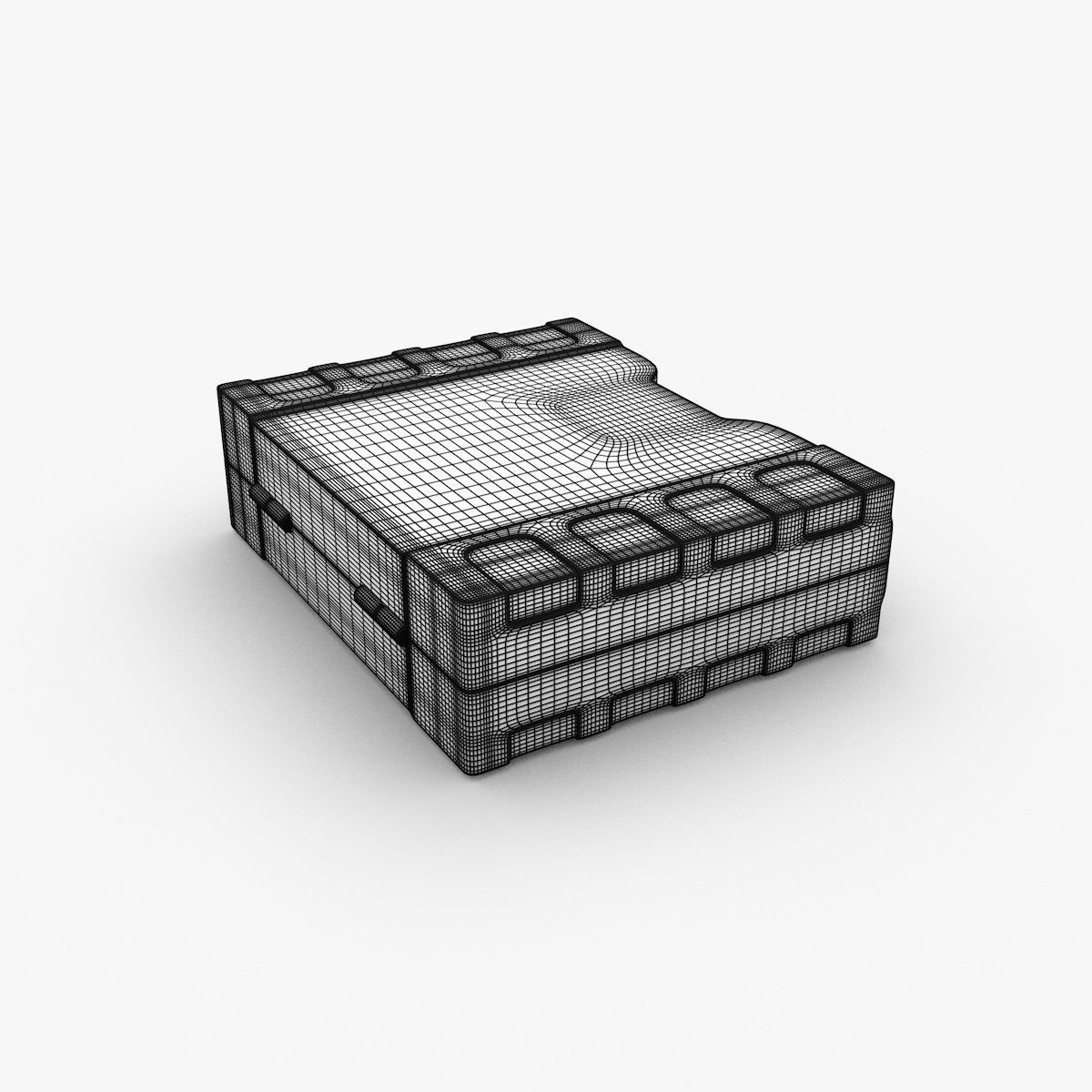 Plastic Briefcase 3D model_7