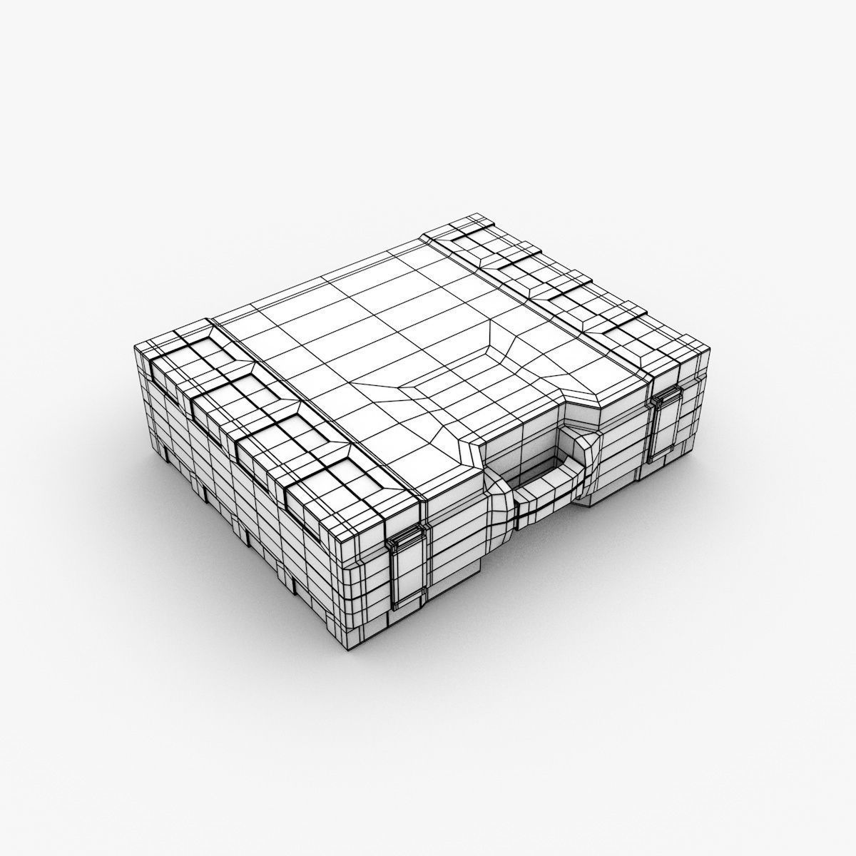 Plastic Briefcase 3D model_1