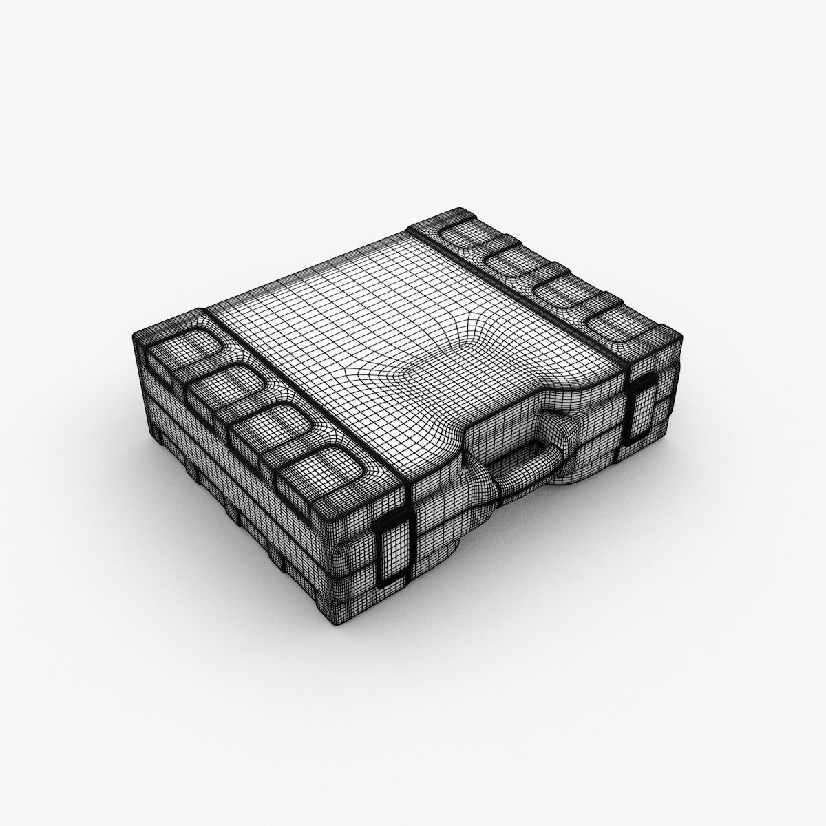 Plastic Briefcase 3D model_3