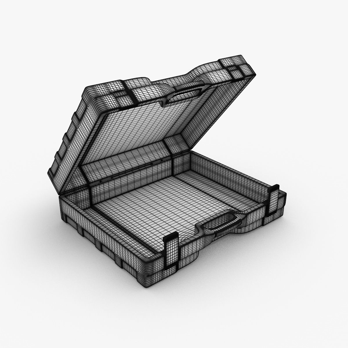 Plastic Briefcase 3D model_5