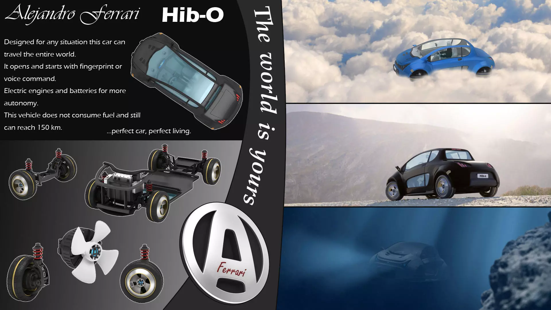 Hib-o electric car 3D model_0