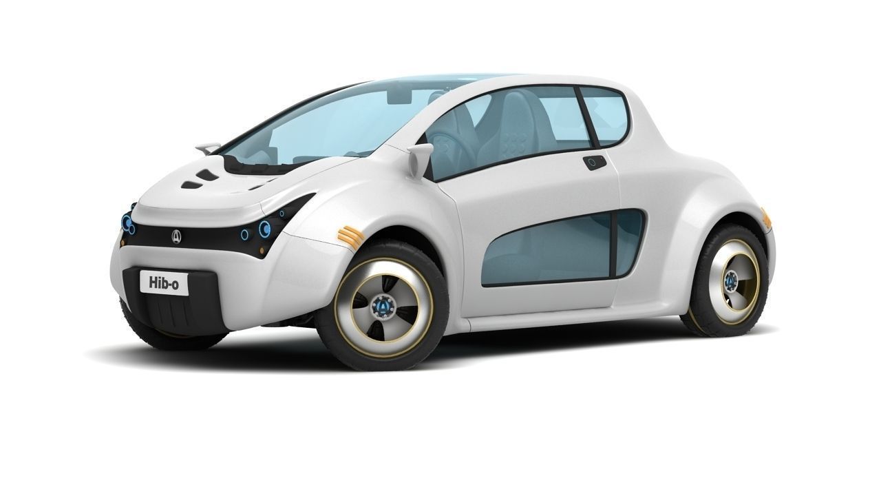 Hib-o electric car 3D model_1