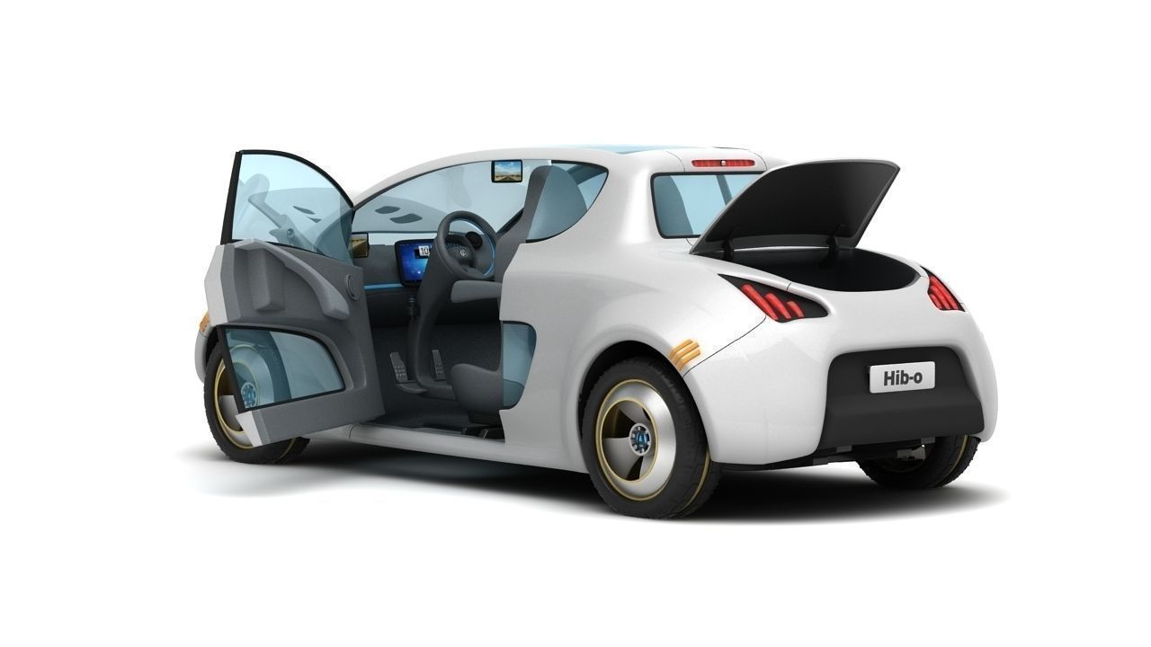 Hib-o electric car 3D model_6