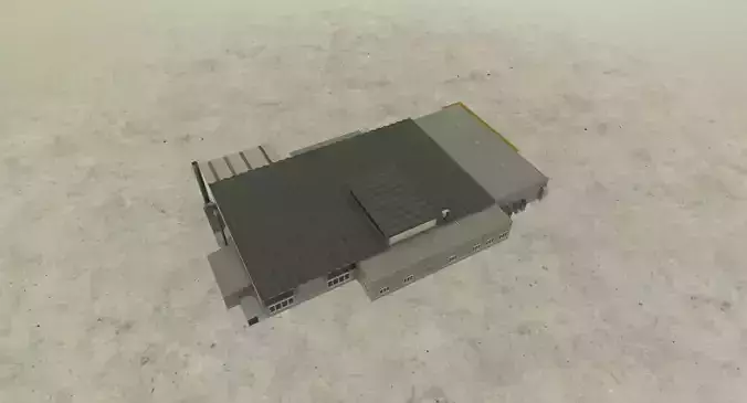 EDDB Lufthansa Technic Hangar Low-poly 3D model