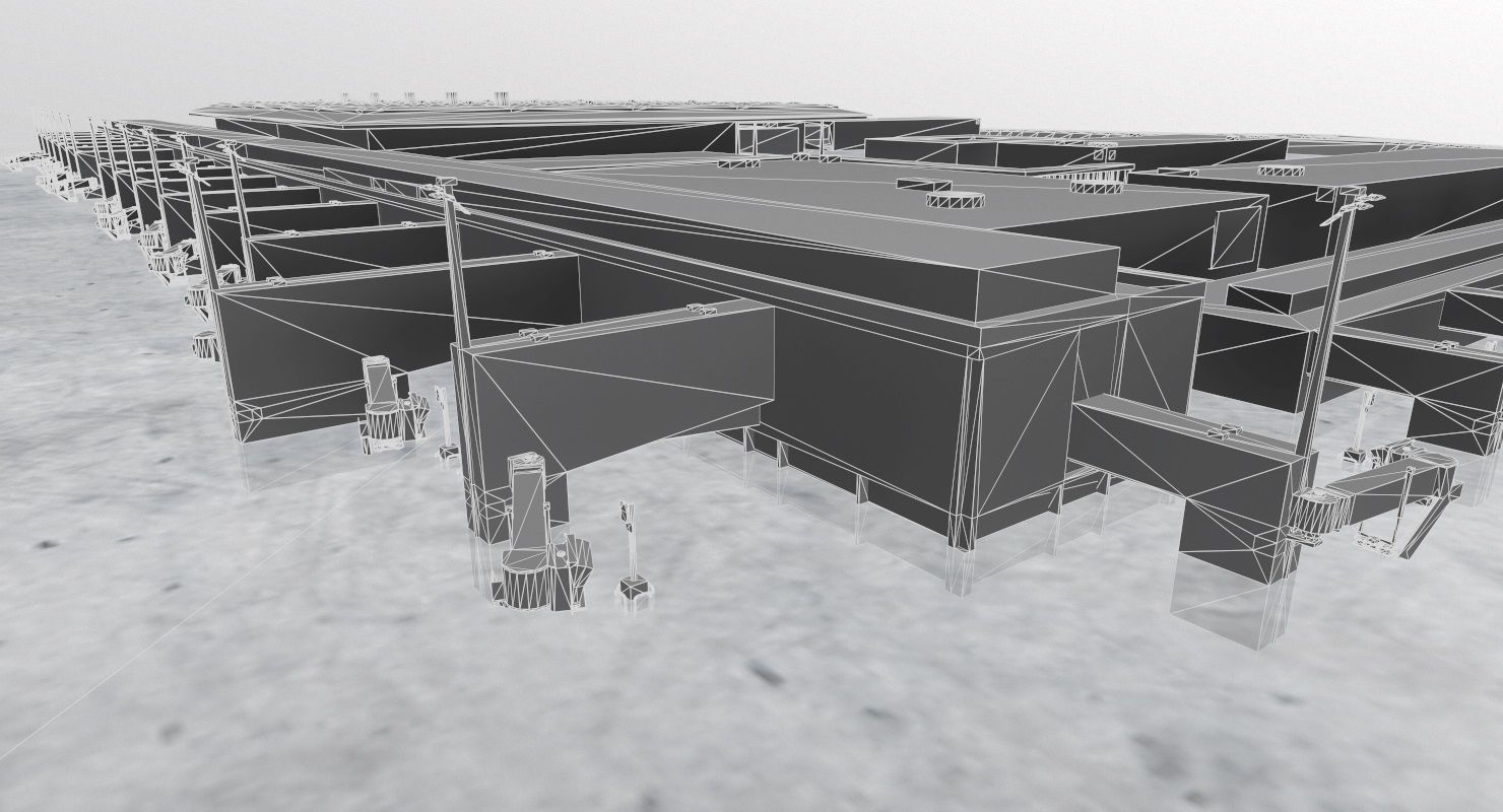 EDDB New Terminal Low-poly 3D model_16