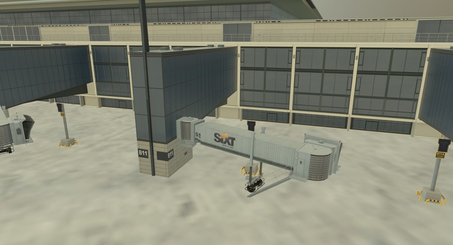 EDDB New Terminal Low-poly 3D model_2