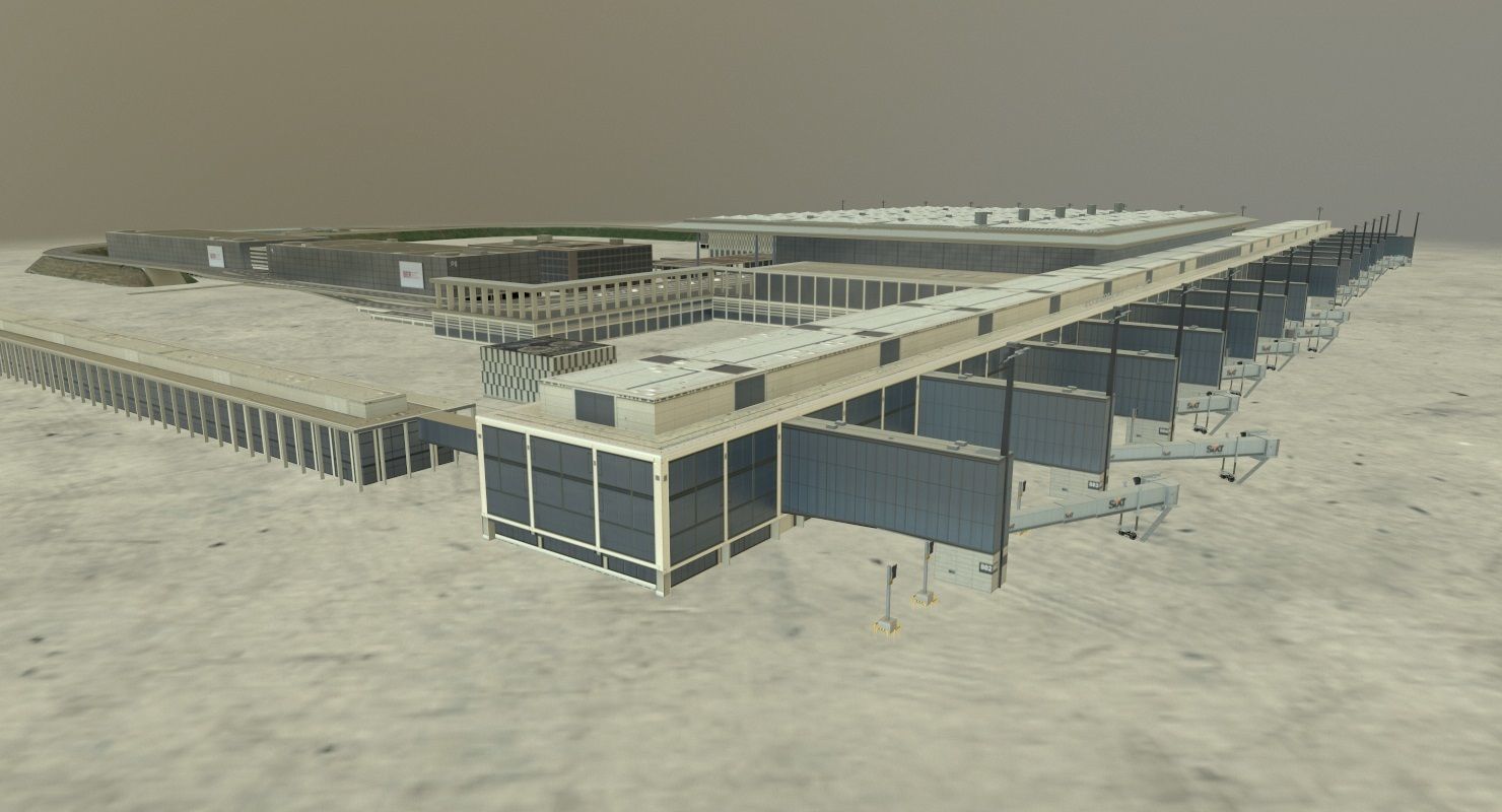 EDDB New Terminal Low-poly 3D model_1