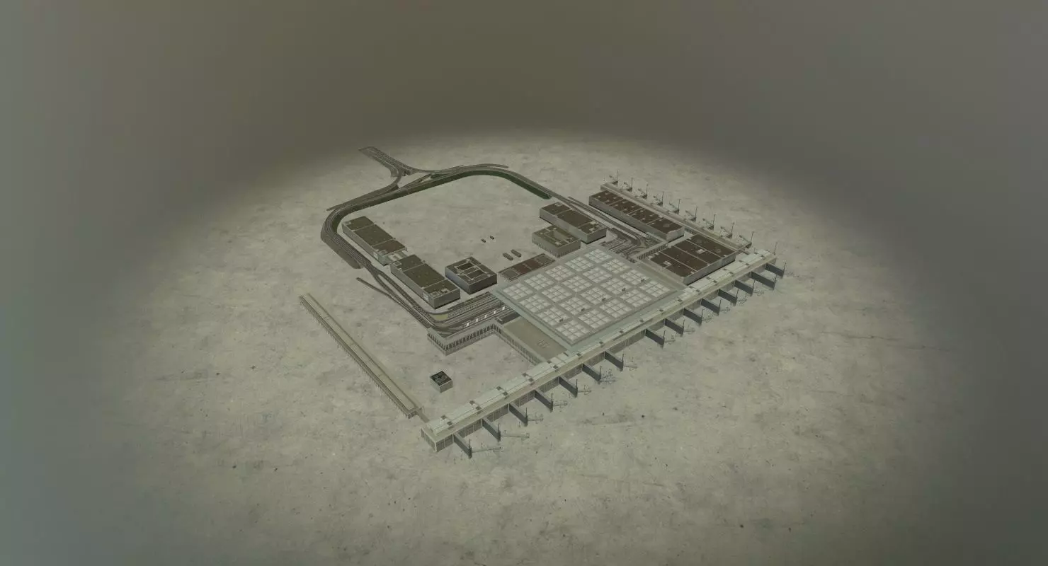 EDDB New Terminal Low-poly 3D model_0