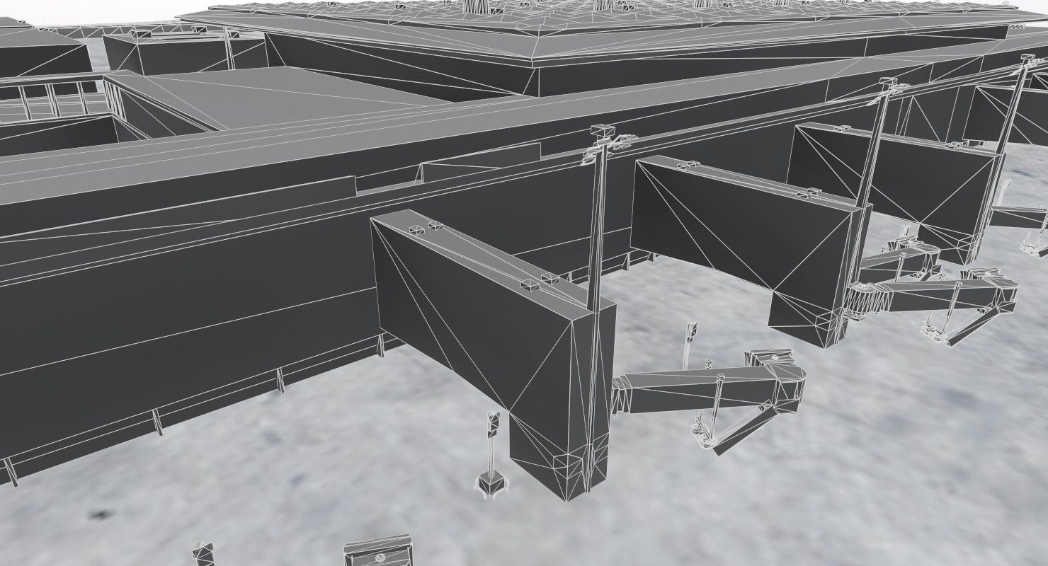 EDDB New Terminal Low-poly 3D model_15