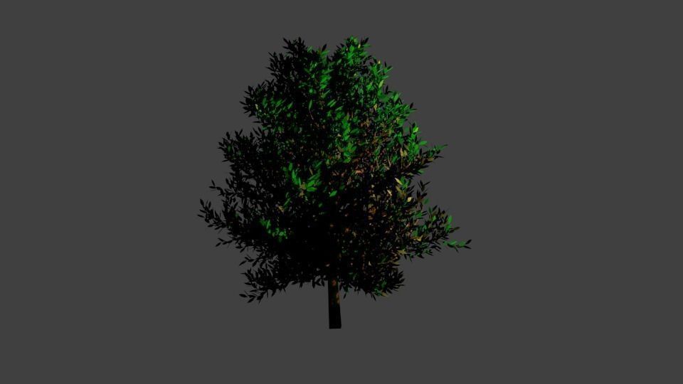 40 Trees with different colors low poly high poly Low-poly 3D model