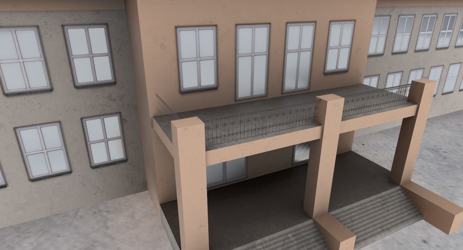 EDDB Old Terminal Low-poly 3D model_2