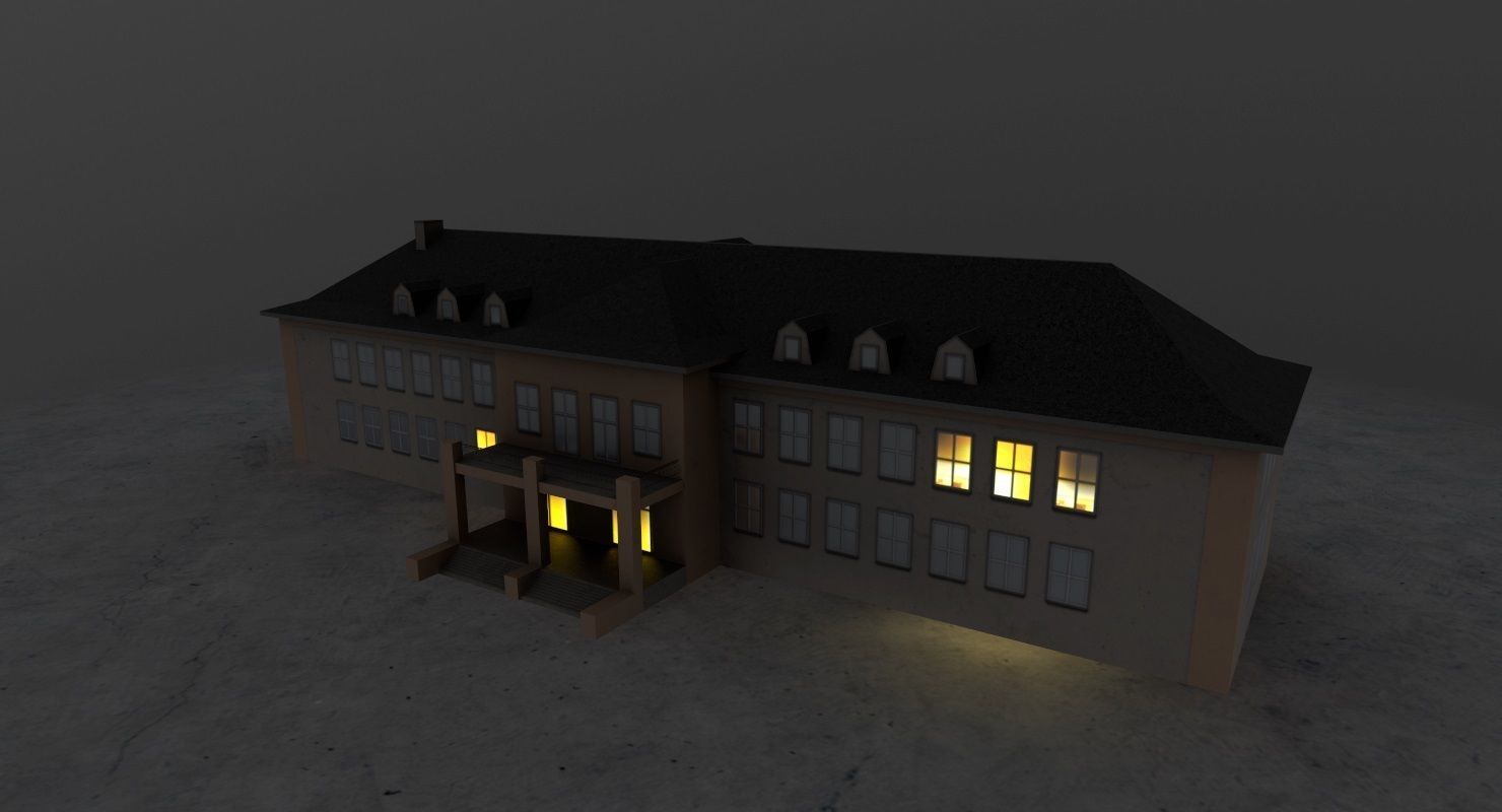 EDDB Old Terminal Low-poly 3D model_5