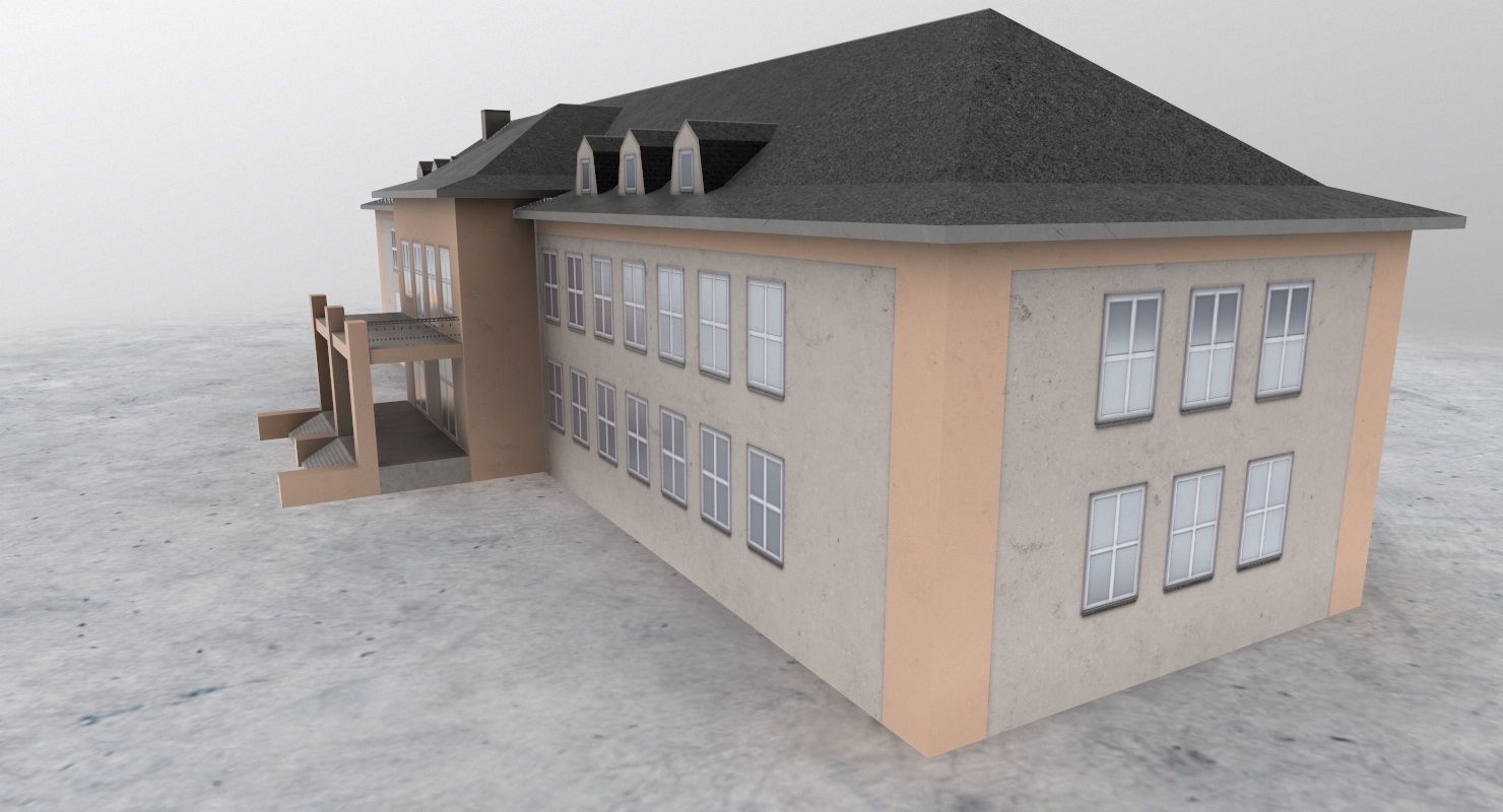 EDDB Old Terminal Low-poly 3D model_1