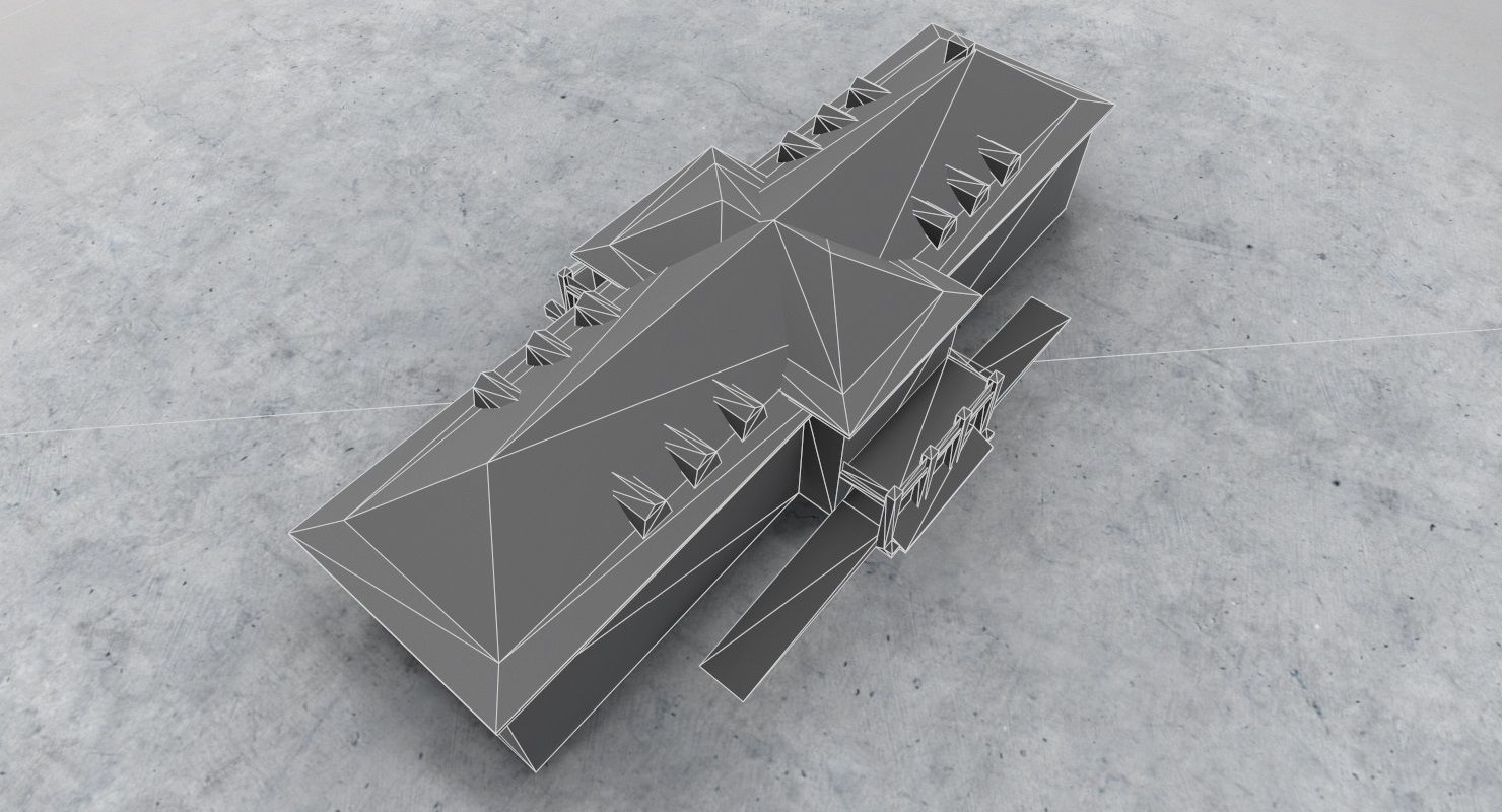 EDDB Old Terminal Low-poly 3D model_9