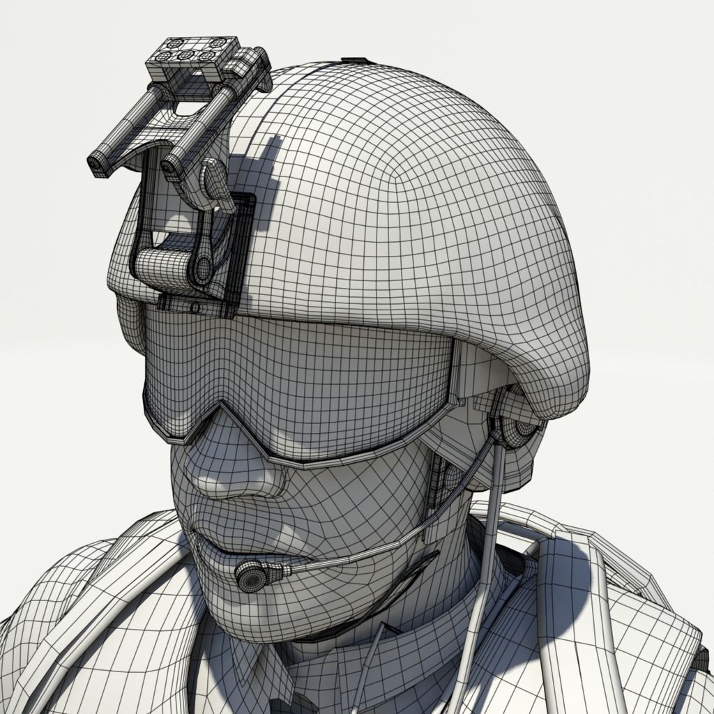 Rigged US marine 3D model_7